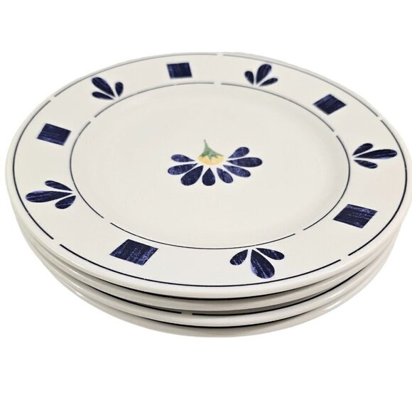 Oneida Spring Daisy Majesticware 8” Ceramic Salad Luncheon Plates – Set of 4 - Picture 4 of 11